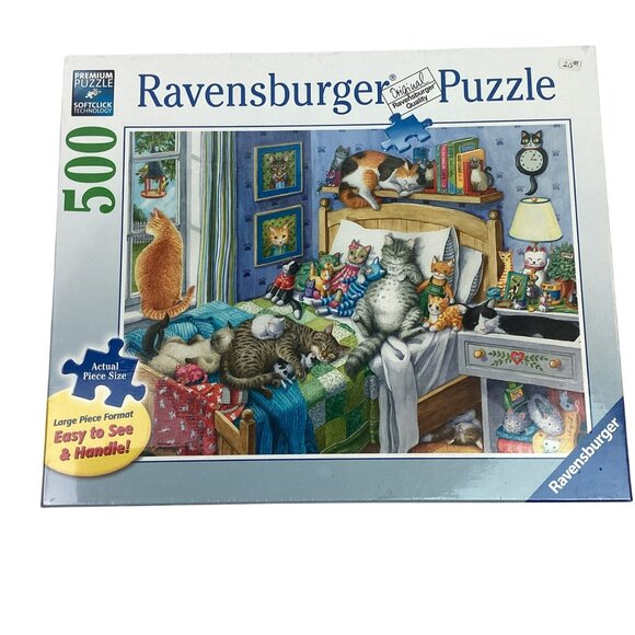 Ravensburger Other - Ravensburger "Cat Nap" 500 Piece Premium Jigsaw Puzzle Sealed Large Format